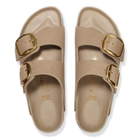 Birkenstock women's brown leather sandal with buckle
