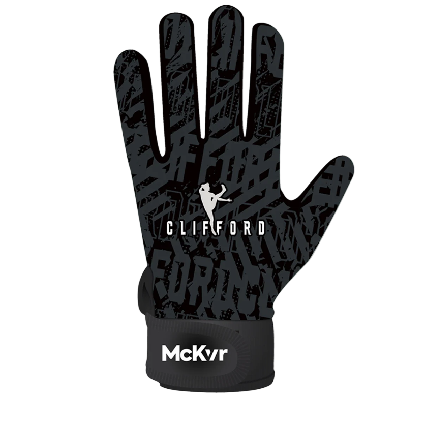 McKeever Clifford Youth Gaelic Gloves Black/Charcoal/White