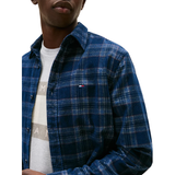 Tommy Jeans Mens Check Cord Shirt Navy