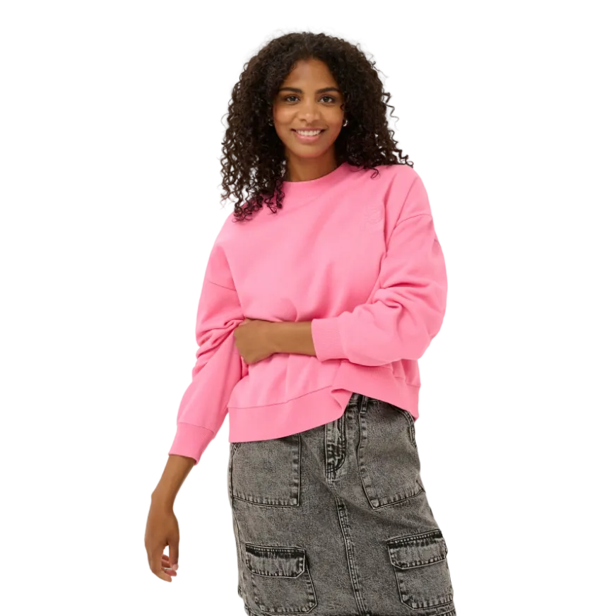 Kaffe Womens KAsussi Sweatshirt Pink Power