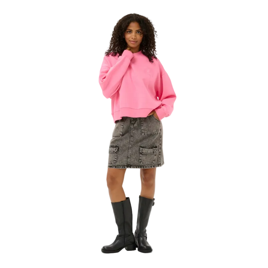 Kaffe Womens KAsussi Sweatshirt Pink Power