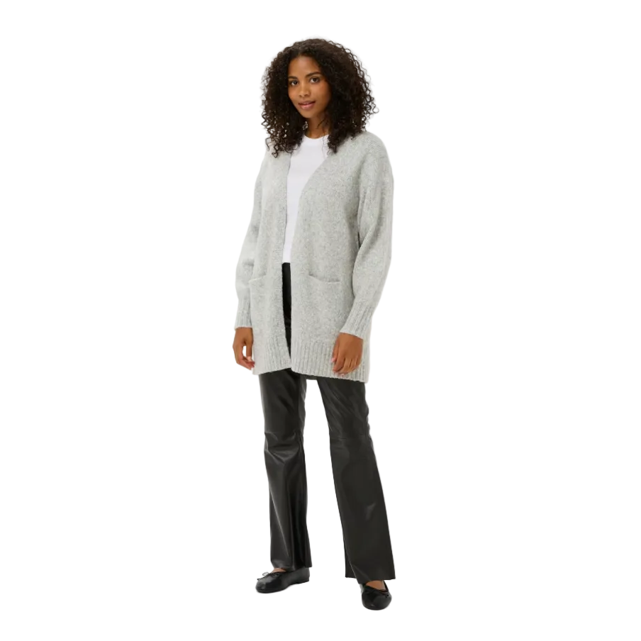 Kaffe Womens KAlianne Cardigan Grey Melange