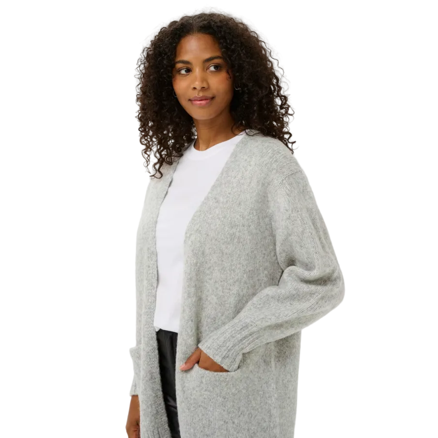 Kaffe Womens KAlianne Cardigan Grey Melange