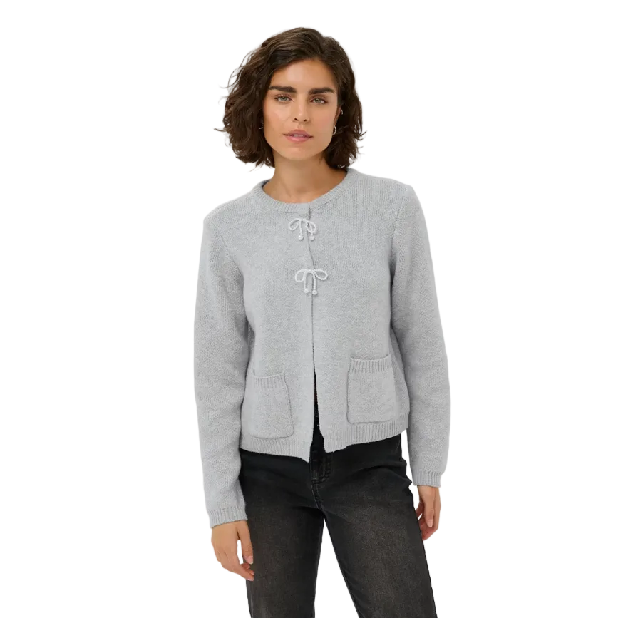 Kaffe Womens KAbowie Cardigan Grey Melange