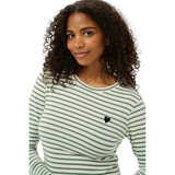 Kaffe Womens KALiddy T-Shirt Chalk/Sea Spray