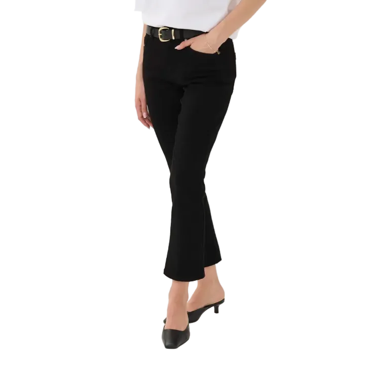 Kaffe Womens Jean KAriver Cropped Black Deep