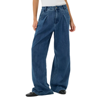 Kaffe Womens KAlea Wide Jeans Medium Blue Denim