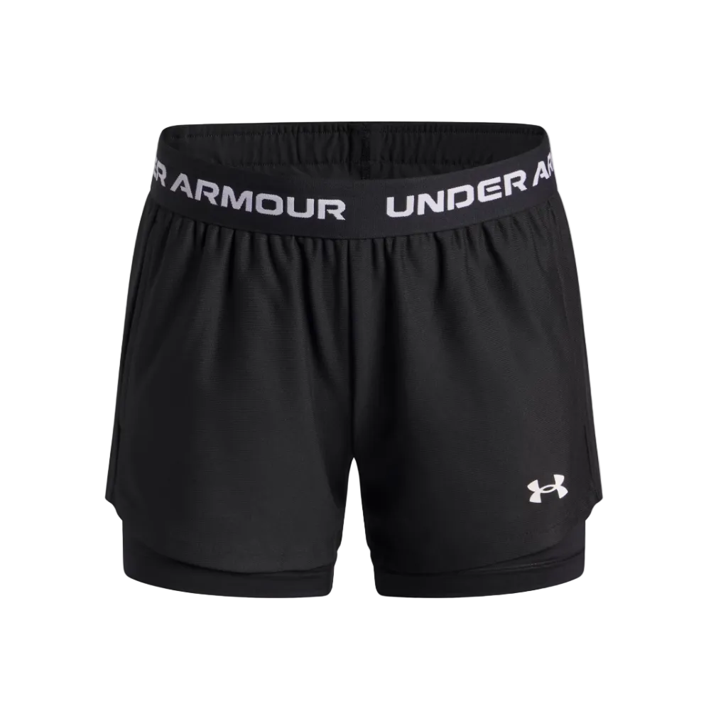 Under Armour Girls 2-In-1 Shorts Black/White