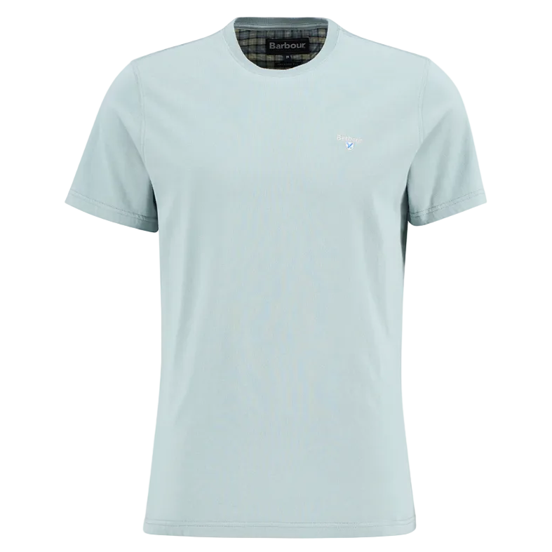 Barbour Mens Tartan Sports T-Shirt Slate