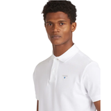 Barbour Mens Original Sports Tailored Polo Shirt White