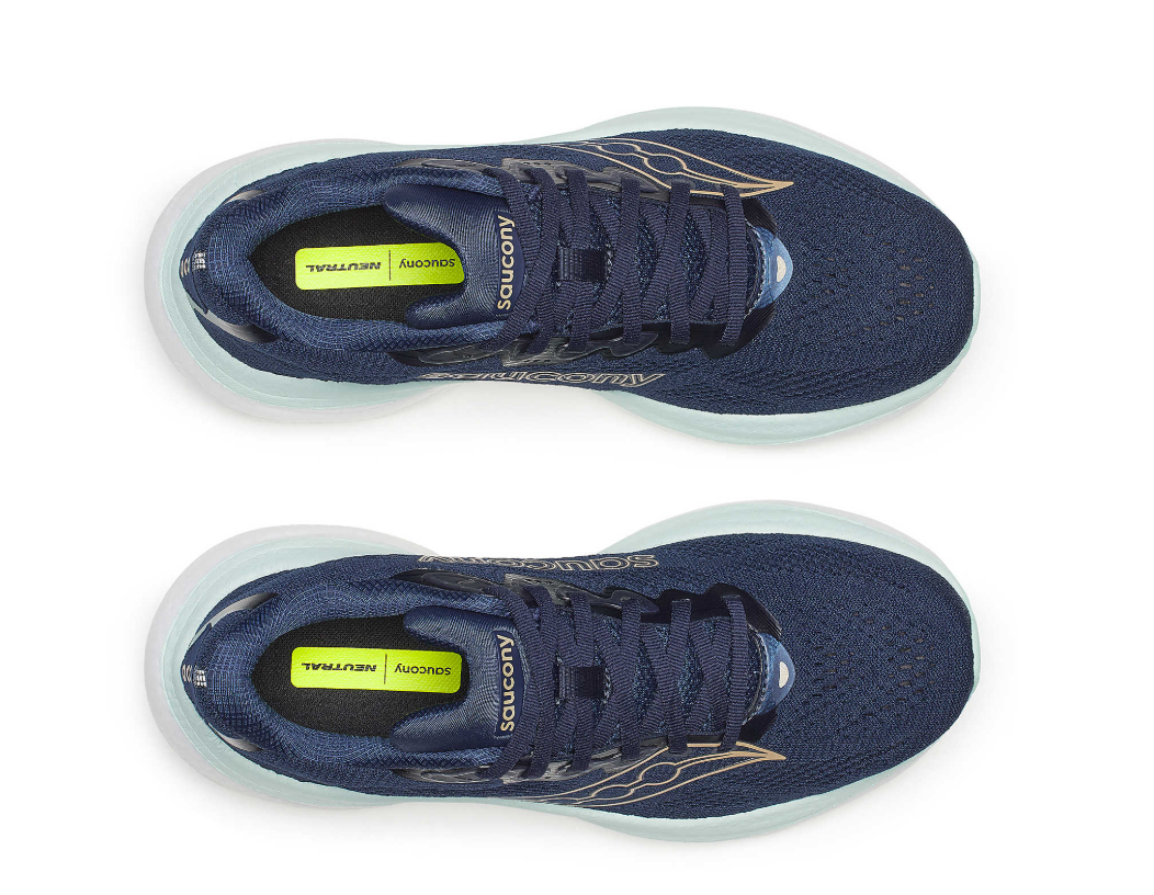 Saucony Womens Trainer Ride 19 Navy/Aqua