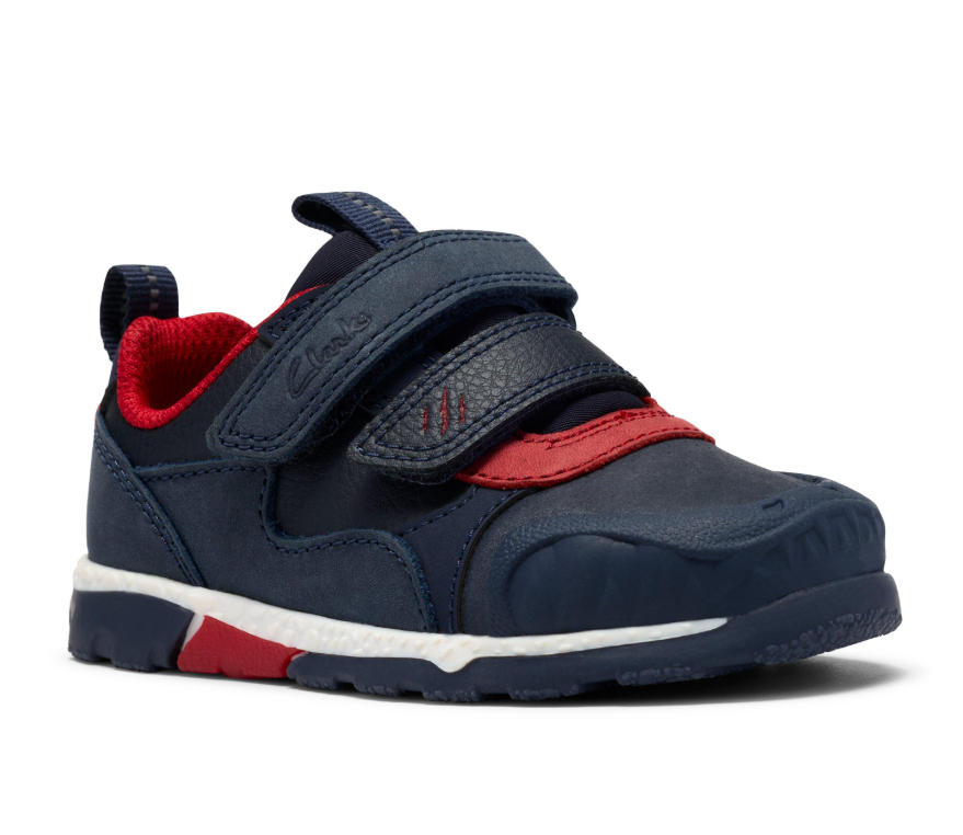 Clarks Boys Shoe Steggy 2 Track T Navy/Red