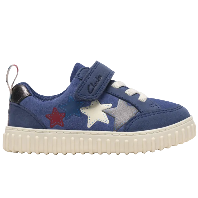 Clarks Boys Shoe Cove Go T Blue Leather