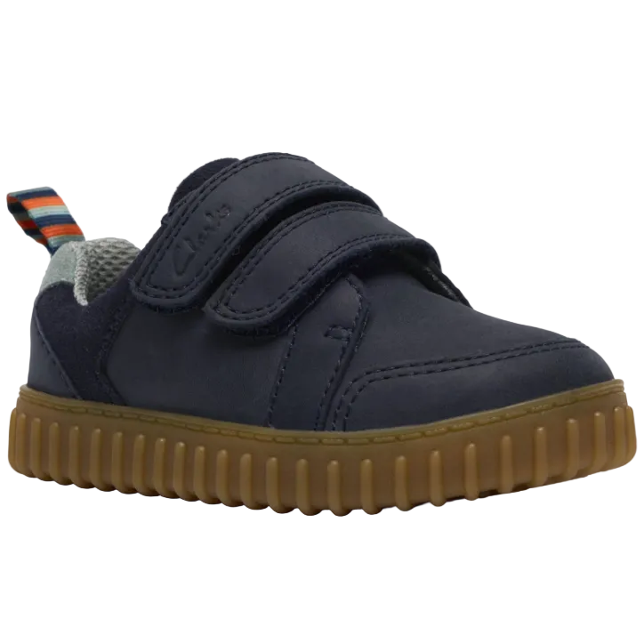 Clarks Boys Shoe Cove Pop T Navy Leather
