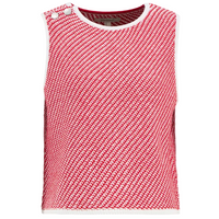 Barbour Womens Vest Amanda Knitted Poppy Red