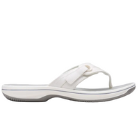 Clarks Womens Toe Post Sandal Brinkley Reyna White