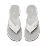 Clarks Womens Toe Post Sandal Brinkley Reyna White