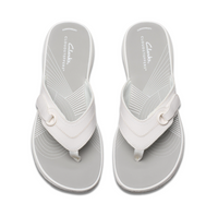 Clarks Womens Toe Post Sandal Brinkley Reyna White