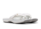 Clarks Womens Toe Post Sandal Brinkley Reyna White