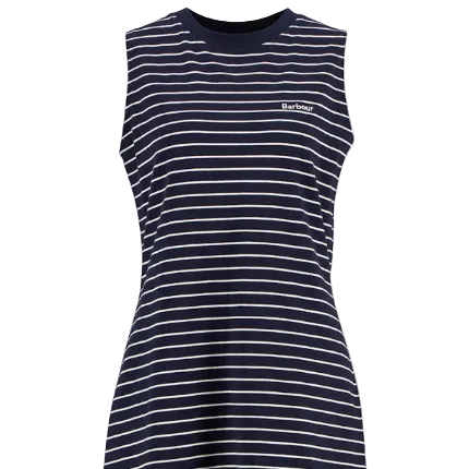 Barbour Womens Dress Hartland Mini Navy/Cloud Stripe