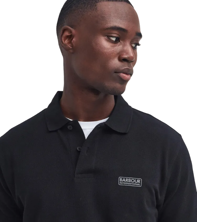 Barbour International Mens Polo Essential Black
