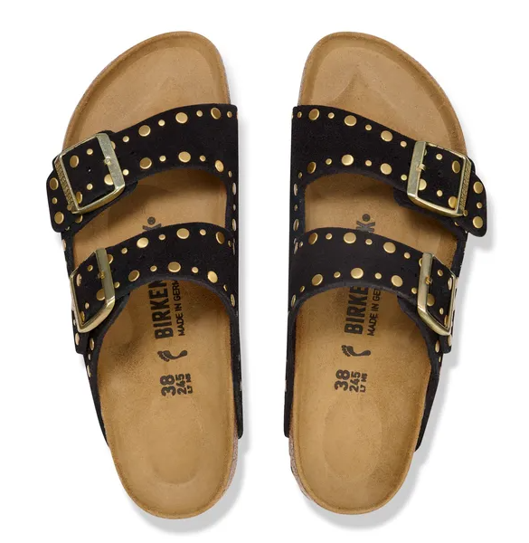 Birkenstock Womens Sandal Arizona Rivet Border Black