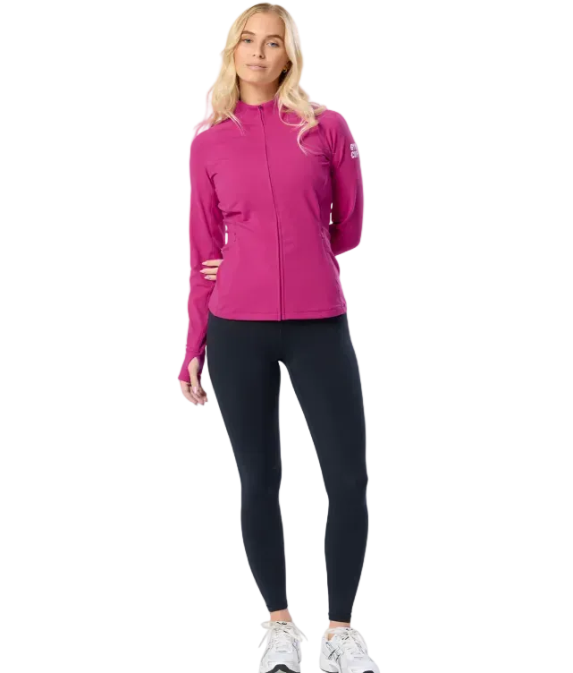 Gym+Coffee Womens Relentless Full Zip Sunrise Pink