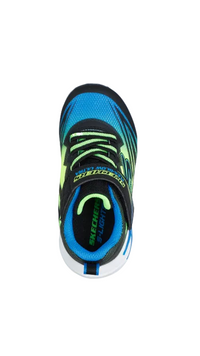 Skechers Boys Trainer S Lights: Flex-Glow Black/Blue/Lime