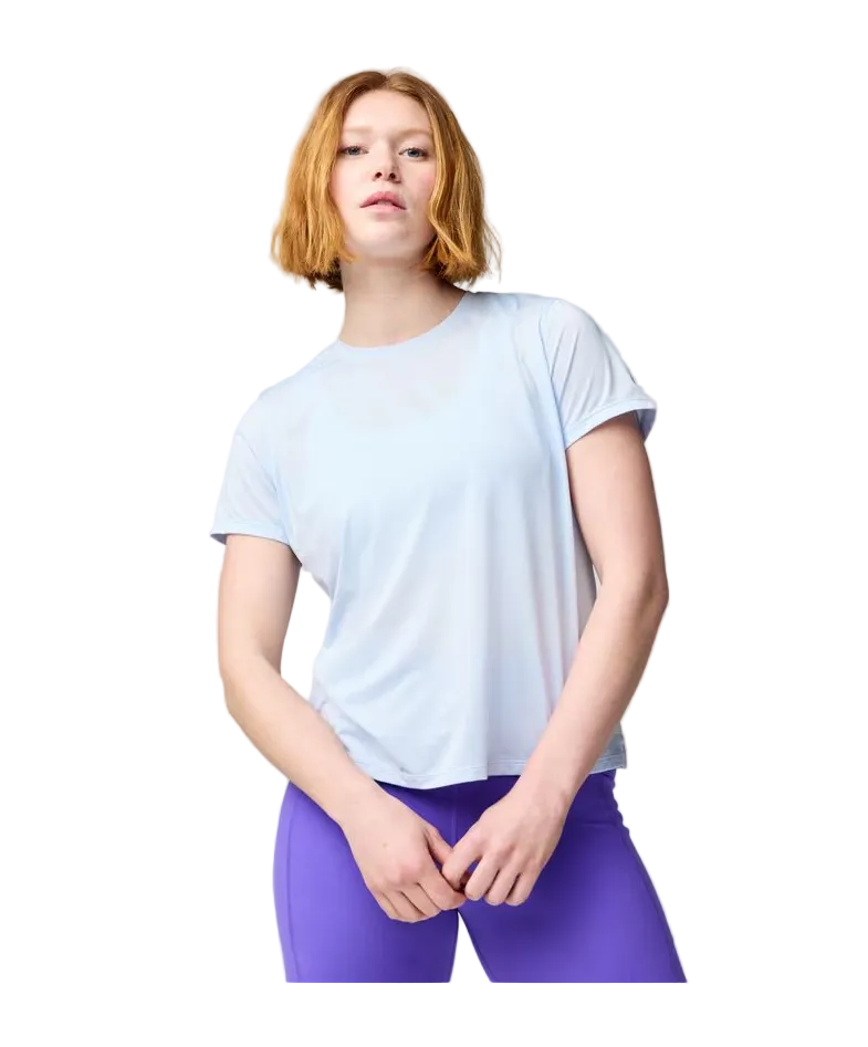 Brooks Womens T-Shirt Dash Short Sleeve Halogen Blue
