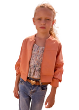 Mayoral Girls Zip Sweater Peach