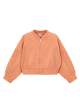 Mayoral Girls Zip Sweater Peach