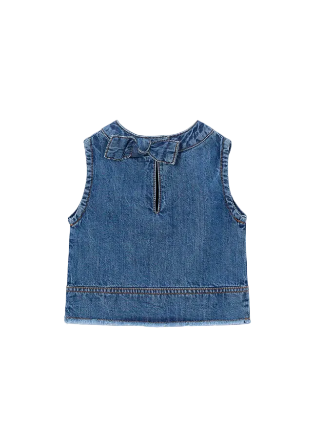 Mayoral Girls Denim Top Dark