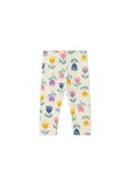 Mayoral girls' lilac cotton leggings with elasticated