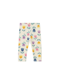 Mayoral girls' lilac cotton leggings with elasticated