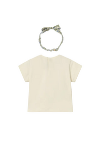 Mayoral Girls T-Shirt with Headband Bone