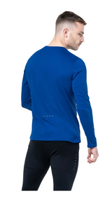 Ronhill Mens T-Shirt Core L/S Dark Cobalt/Bright White