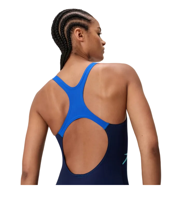 Speedo Womens Swimsuit Medley Logo Medalist Navy/Blue