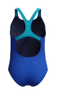 Speedo Girls Swimsuit Medley Logo Medalist Blue/Light Green