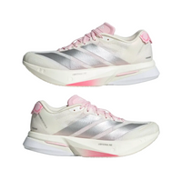Adidas women's white and pink mesh trainer