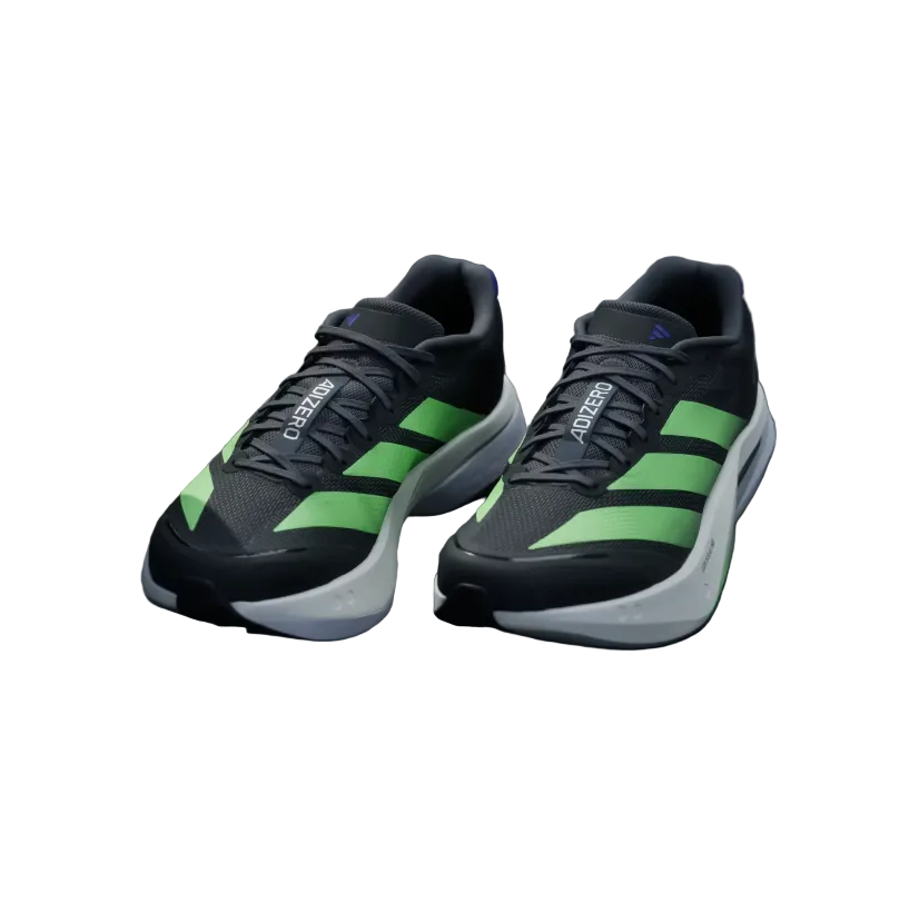 Adidas Mens Trainer Adizero Boston 13 Black/Lime Burst/Energy Ink