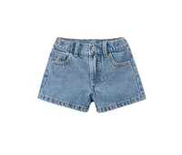 Mayoral girls' denim shorts with zip