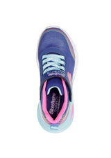 Skechers Girls Trainer S Lights-Cosmic Glow-Rainbow Beam Navy/Multi
