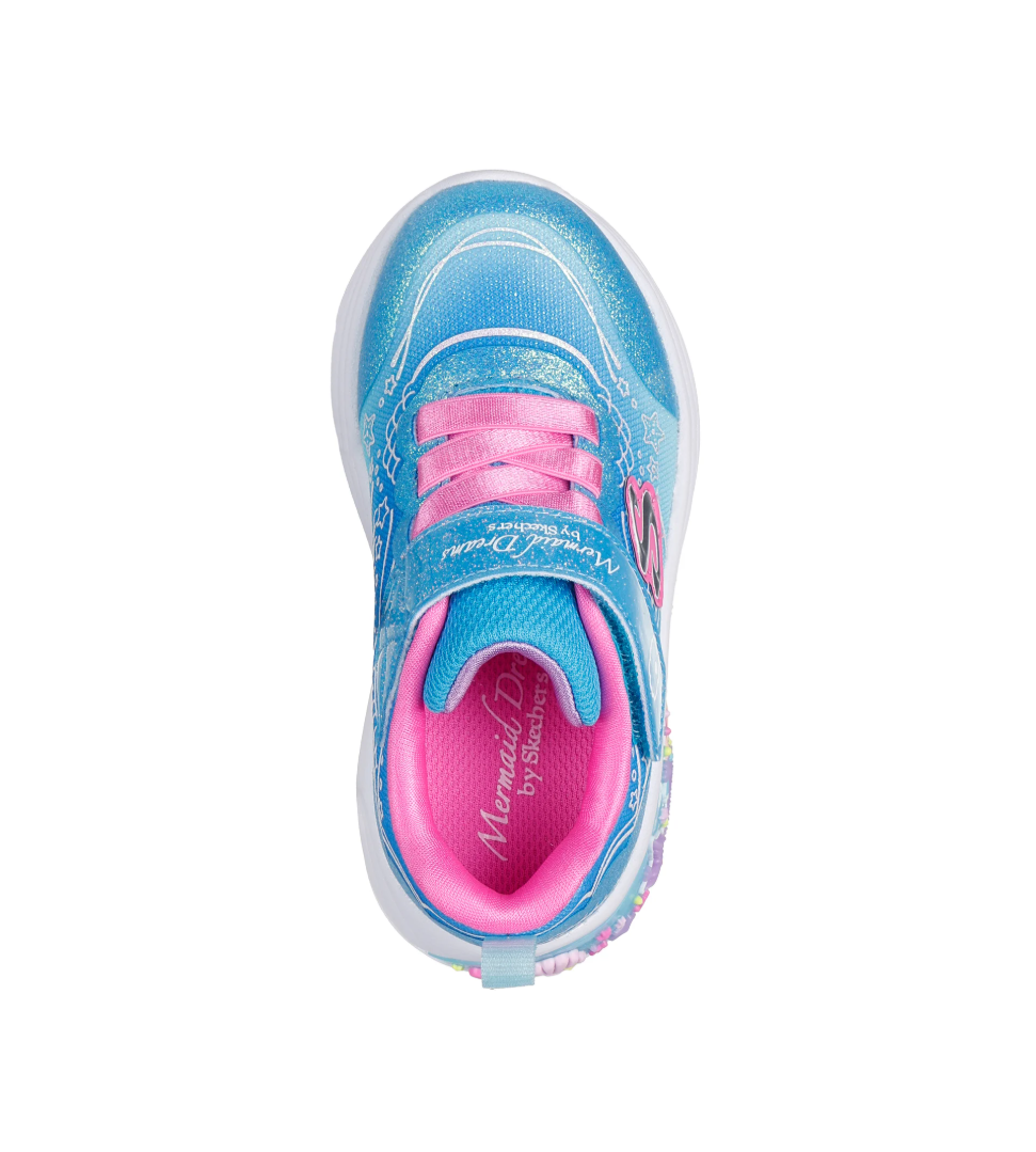 Skechers Girls Trainer S Lights-My Dreamers-Lil Mermaid Blue/Multi