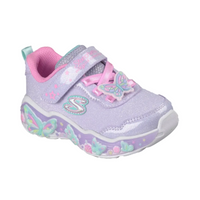 Skechers Girls Trainer S Lights-Lil Butterfly Bliss Lavender/Multi