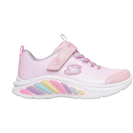 Skechers Girls Trainers Rainbow Cruisers Glitzy Glo Light Pink/Lavender