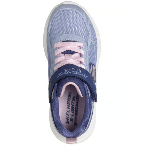 Skechers Girls Trainers Sola Glow Navy/Pink