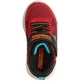 Skechers Boys Trainers Meteor Lights Red/Black