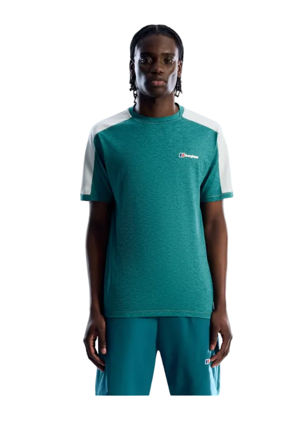 Berghaus Mens T-Shirt Farndale Tech Light Blue/Dark Blue