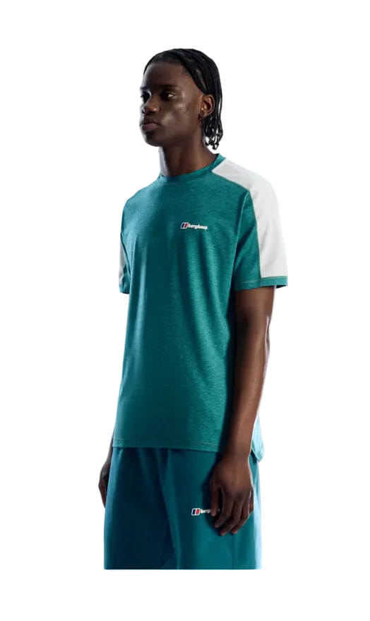 Berghaus Mens T-Shirt Farndale Tech Light Blue/Dark Blue