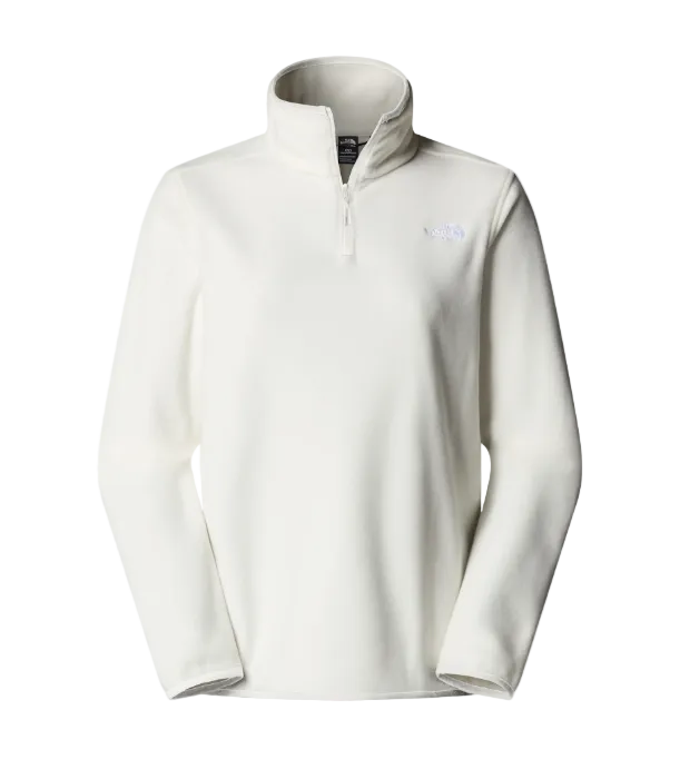 The North Face Womens Fleece 1/4 Zip Glacier White Dune